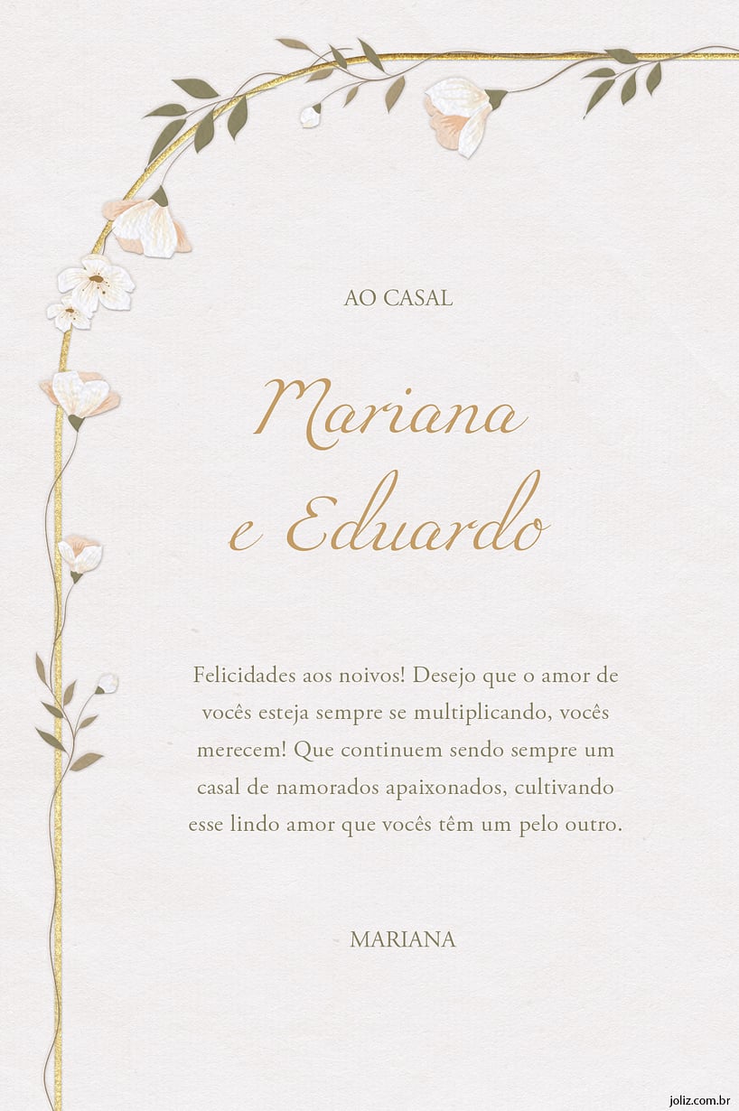 Crie seu Cartão de Casamento - Arranjo em pêssego com a Festalab