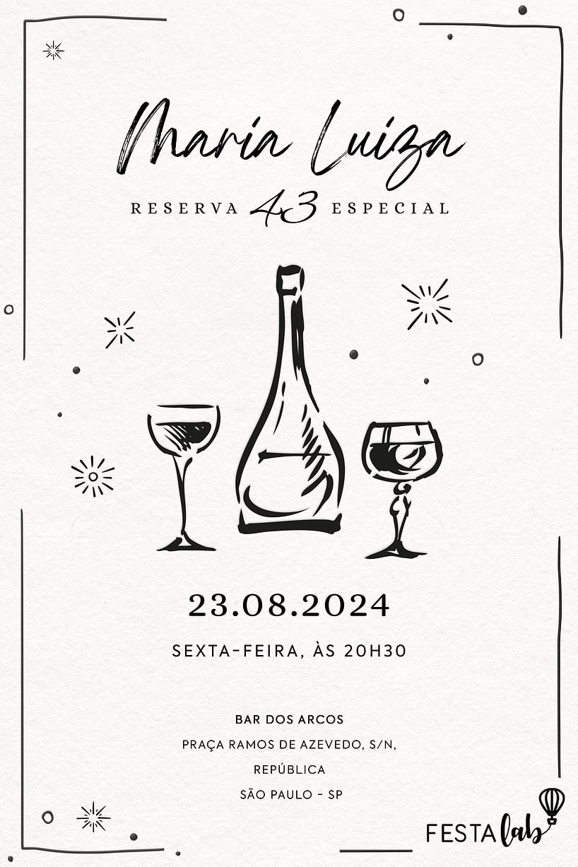 Criar convite de aniversário - Reserva Especial| FestaLab