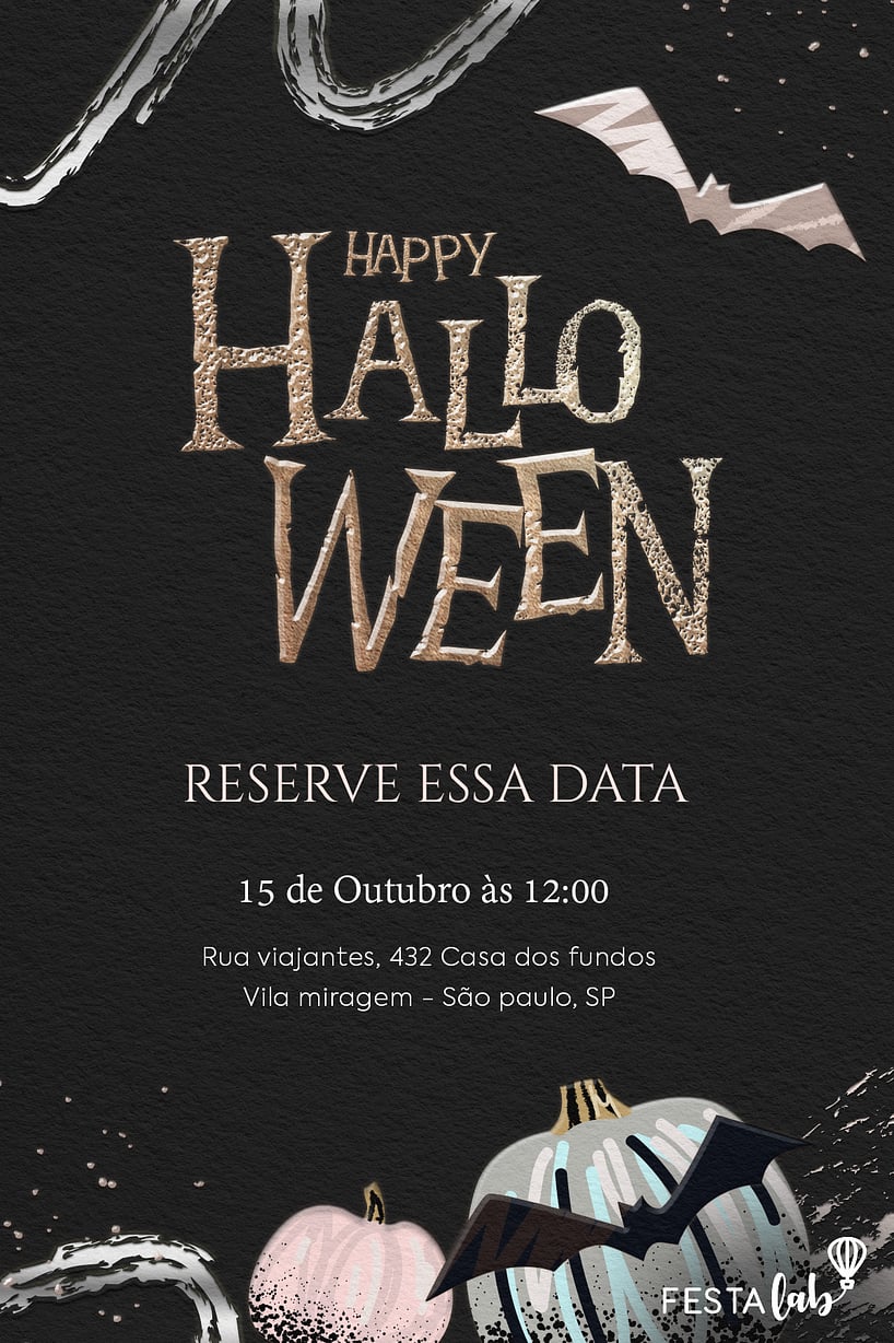 Criar convite de aniversário - Festa do Horror| FestaLab