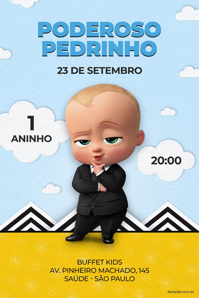 Convite de Aniversario - O Poderoso Chefinho