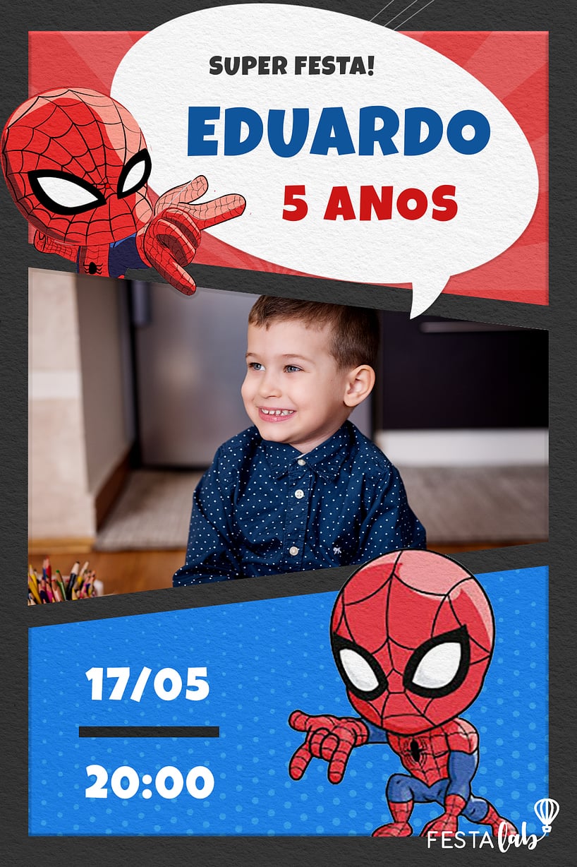 Convite de Aniversario - Salvando o Dia