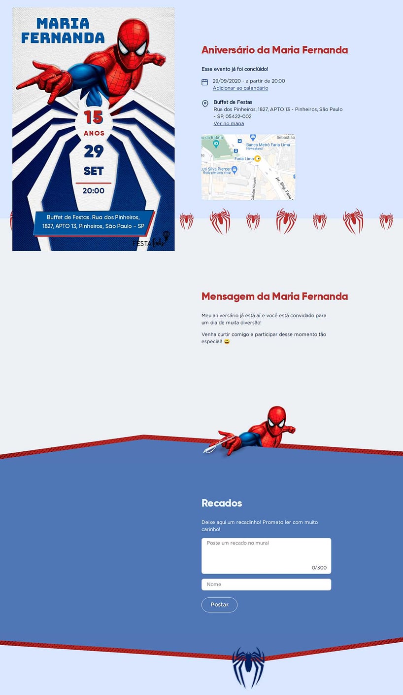 Vibe de Aniversario - Homem Aranha em Combate