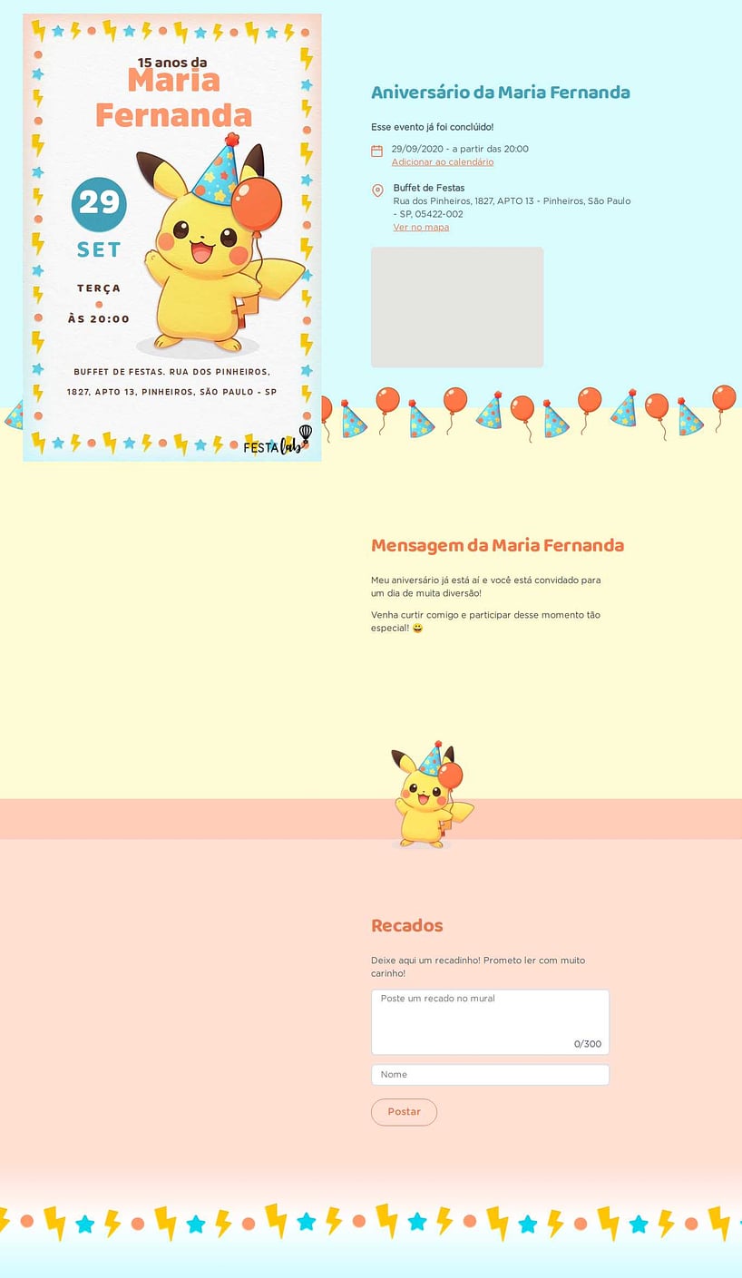 Vibe de Aniversario - Pika Pikachu