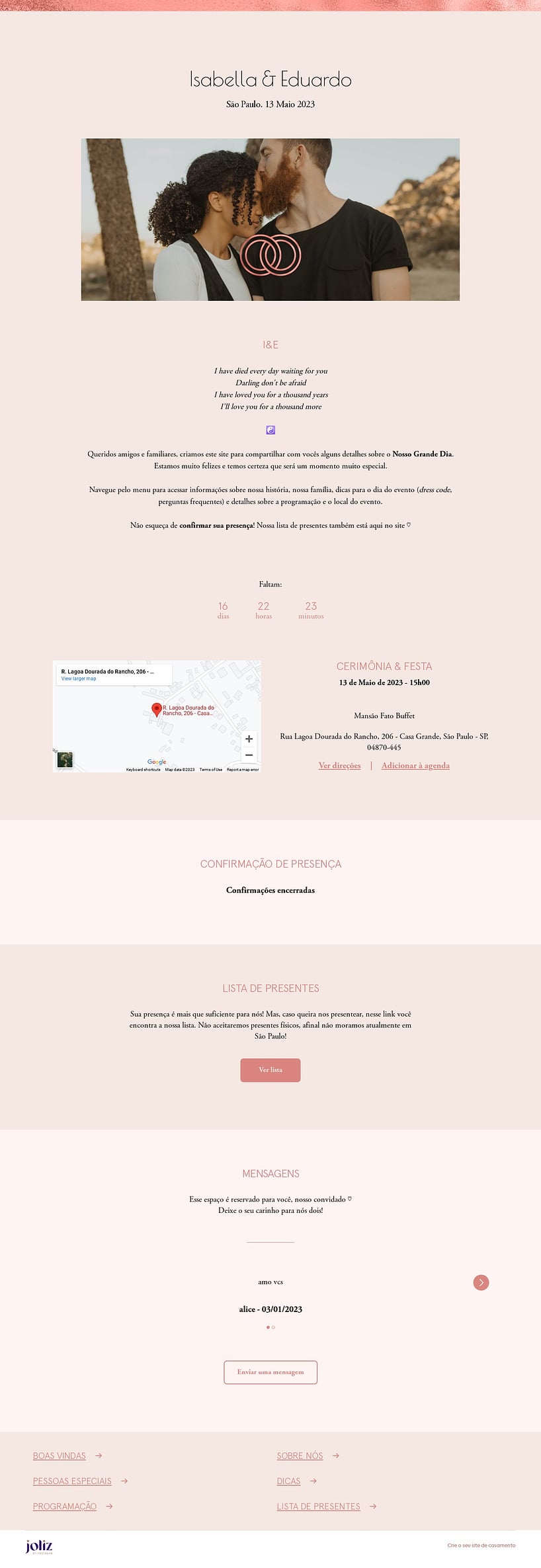 Vibe de Casamento - Minimalista Rose Gold